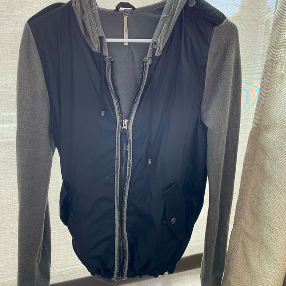 Free people bomber / sweatshirt mixed jacket - Picture 1 of 5